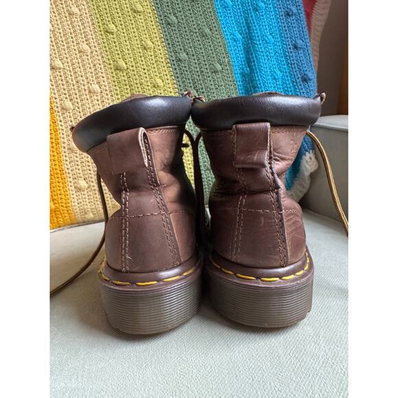 Vintage 90s 939 Dr Marten Leather Boots England Mens 5.5 Womens 7.5 Brown Hiking - Picture 5 of 9